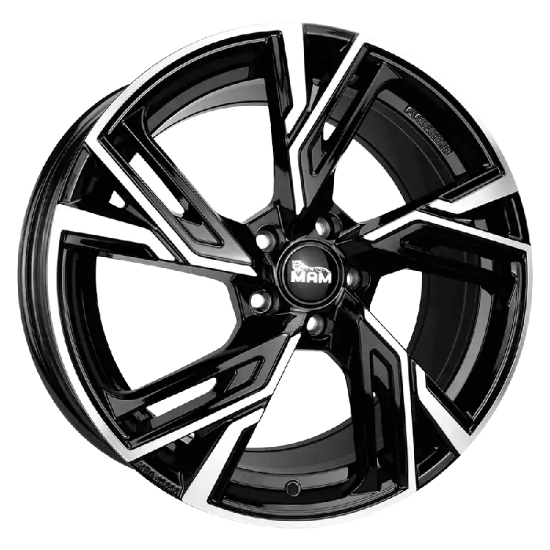 MAM Felgen RS5 16, 7, 5, 114.3, 38, 72.6, BLACK FRONT POLISH, Preferatul clienților