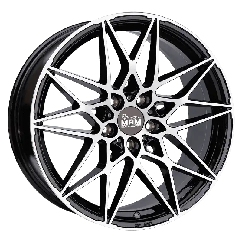 Ieftin MAM Felgen B2 19, 8.5, 5, 112, 30, 72.6, BLACK FRONT POLISH,