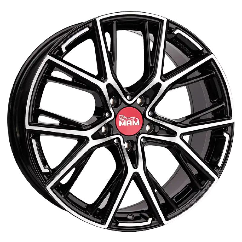 Plată securizată MAM Felgen B4 19, 8.5, 5, 114.3, 40, 72.6, BLACK FRONT POLISH,