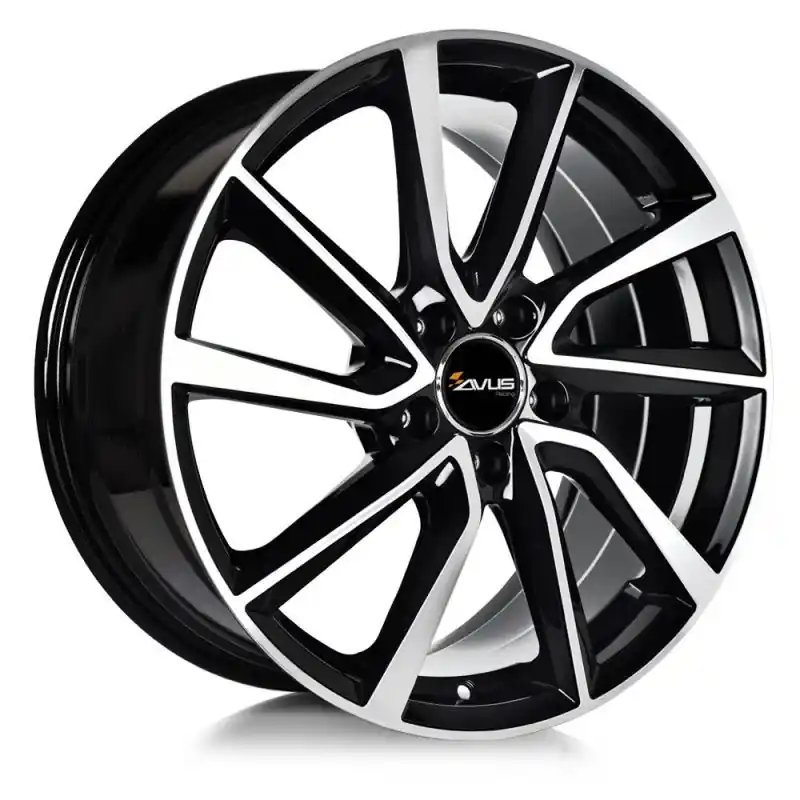 AVUS AC-518 15, 6, 5, 114.3, 45, 73.1, black polished, Reducere