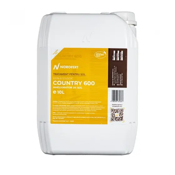 Disponibil imediat Tratament sol Country 600, 10 L, Norofert, Lichid, BIO, Cereale, Horticole