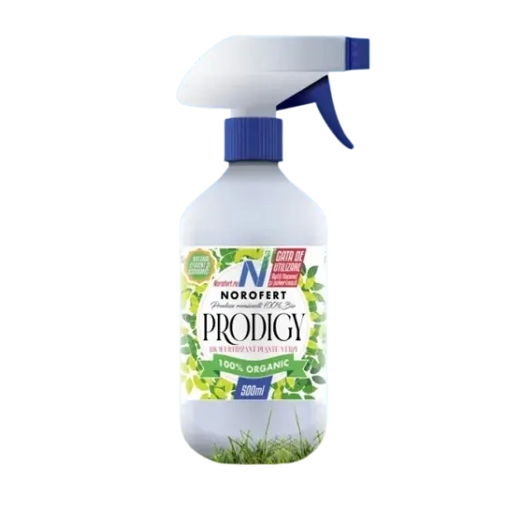 Fertilizant ecologic PRODIGY, 500 ml, NOROFERT, foliar, plante verzi de interior si exterior Preț mic