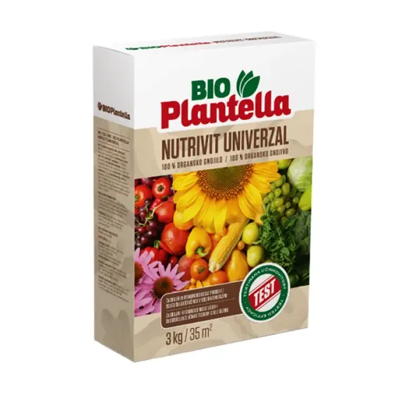 Ingrasamant organic Nutrivit, 3 kg, Plantella, universal, legume, flori, arbusti Ofertă