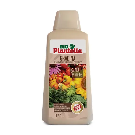 Plată sigură Ingrasamant ecologic lichid, 1 l, Plantella Bio, fertilizare radacina si foliar