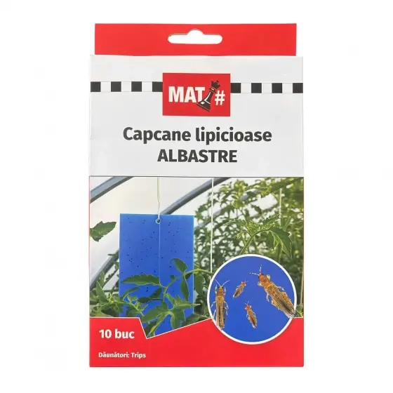Capcane lipicioase albastre, set 10 placi, MAT, Trips Reducere extra