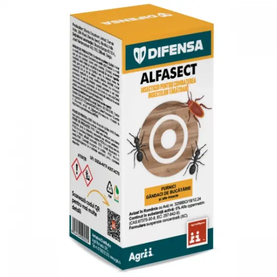 Insecticid concentrat pentru combaterea insectelor taratoare, Alfasect, 10 ml Lichidare de stoc