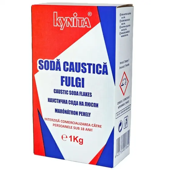 Soda Caustica fulgi calitatea a 2-a, puritate 70%, 1 kg Ofertă limitată