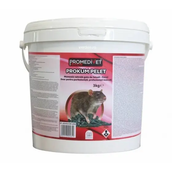 Reduceri Raticid Prokum Pelet, Albastru, galeata 3 kg