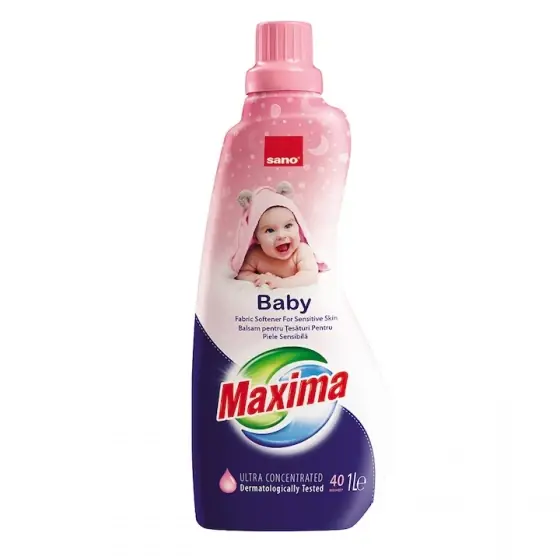 Balsam de rufe ultra concentrat Sano Baby, 40 spalari, 1 l Preț redus