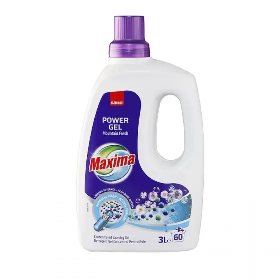 Discount Detergent rufe Sano Maxima Power Gel Mountain Fresh, 60 spalari, 3 l