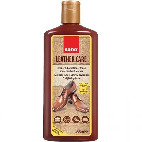 Cumpărături sigure Lotiune pentru curatat articole din piele Sano Leather Care, 500 ml