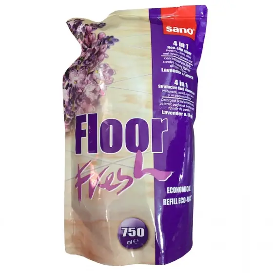 Lichidare de stoc Rezerva detergent pentru pardoseala Sano Floor Fresh Liliac, 750 ml