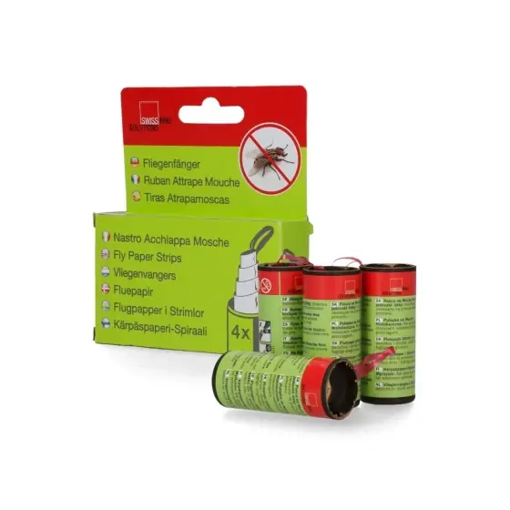 Benzi dublu adezive pentru muste, Swissinno Fly Paper Strips, set 4 bucati Reducere specială