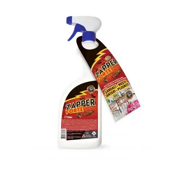 Retur gratuit Insecticid gata de utilizare pentru gandaci, muste, tantari si plosnite, Zapper Forte, 750 ml