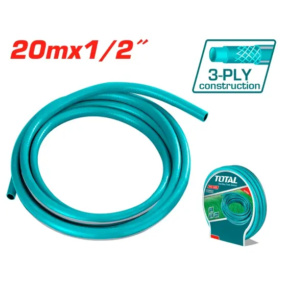 Furtun de grădină TOTAL Industrial, PVC, 1/2", 20 m Ofertă specială