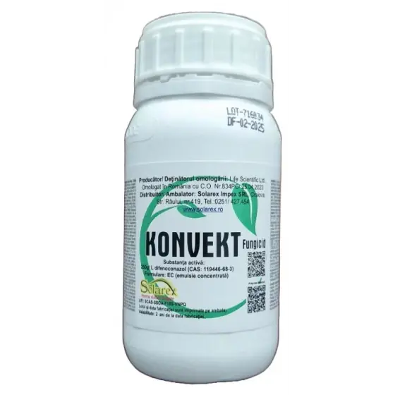 Doar azi Fungicid Konvekt 250 EC, 5 l, Solarex, Difenoconazol, Legume, Pomi