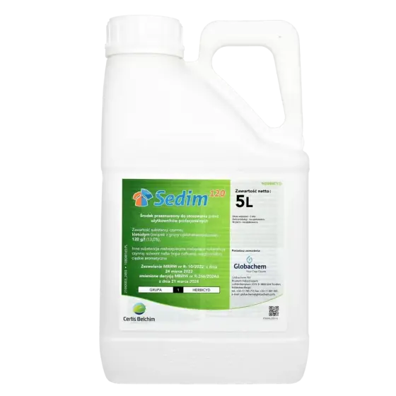 Erbicid sistemic selectiv, destinat combaterii buruienilor monocotiledonate anuale si perene, Sedim 120, 5 l Cumpărături sigure