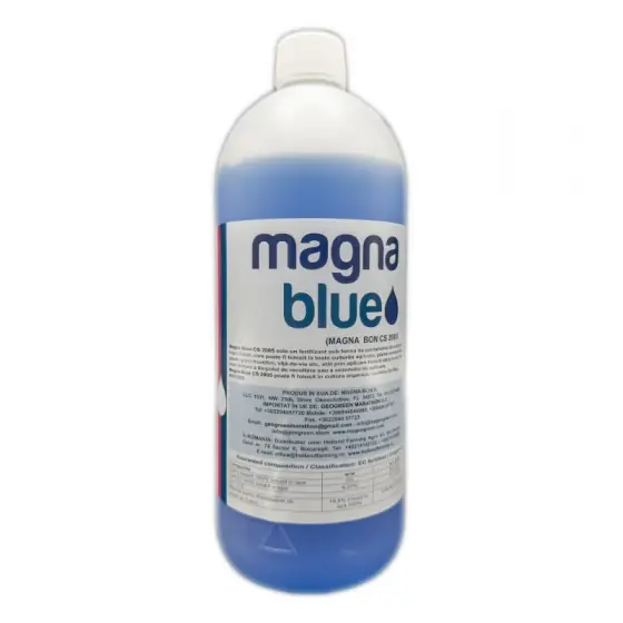Fertilizant lichid pe baza de cupru pentru legume, pomi, arbusti, vita de vie, cultura mare, gazon, Magna Blue, 1 litru Reduceri