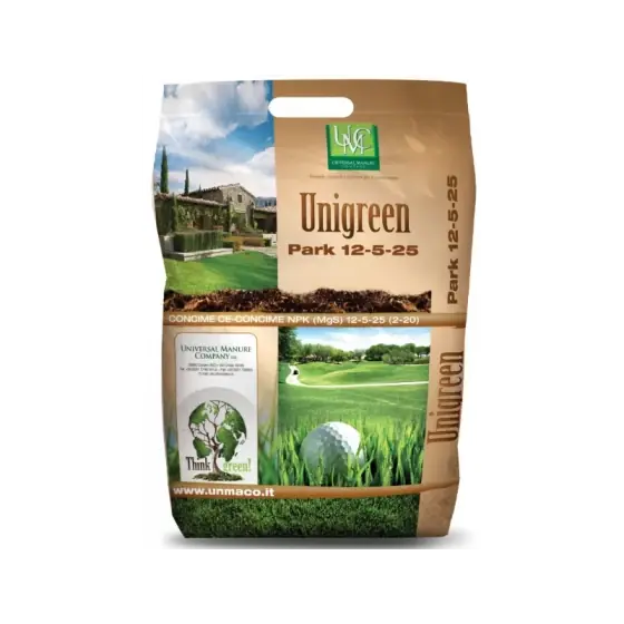 Ofertă de sezon Ingrasamant mineral gazon Unigreen 12-5-25 park, 2 luni Ambalaj 5 kg