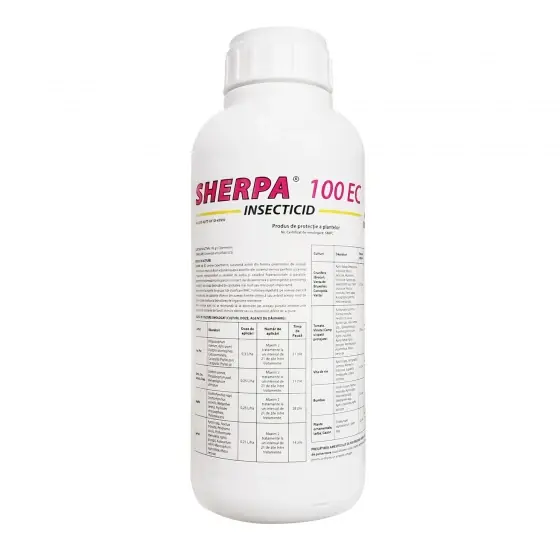Cumpărături sigure Insecticid cu activitate neurotoxica, de contact si ingestie, asupra unui numar mare de insecte daunatoare, Sherpa 100 EC, 200 l