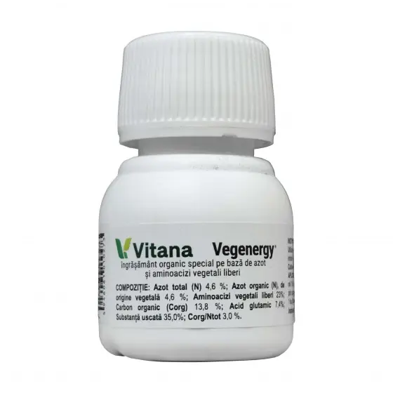 Ingrasamant organic special, pe baza de azot si aminoacizi vegetali liberi, Vegenergy, 25 ml Doar azi