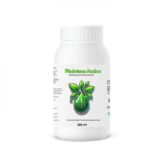 Biostimulator organic pe baza de aminoacizi si azot, Fitointens Amino, 250 ml Livrare expres