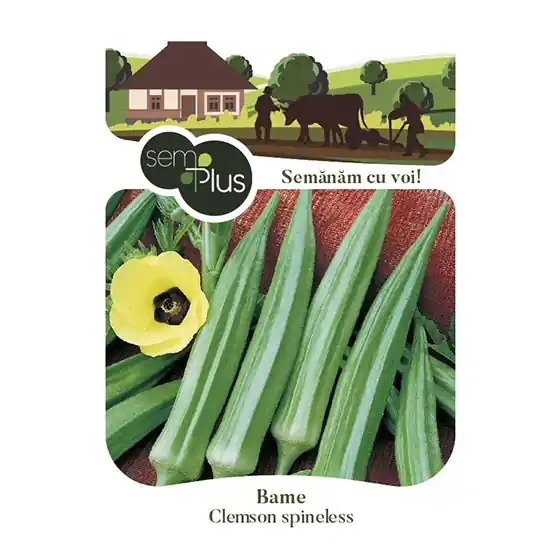 Seminte de bame Clemson Spineless, 4 grame, SemPlus Premium