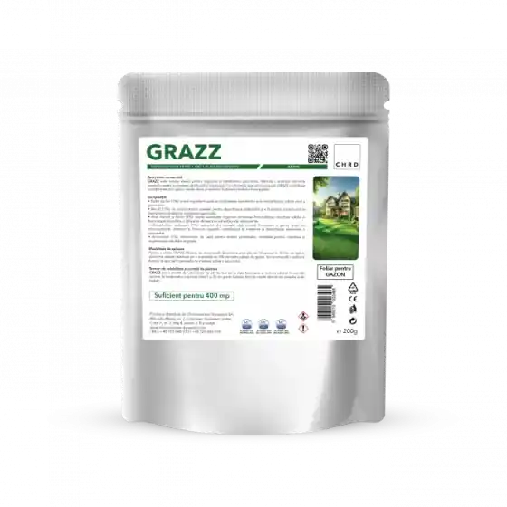 Fertilizant foliar pentru gazon, Grazz, 200 g Disponibil imediat