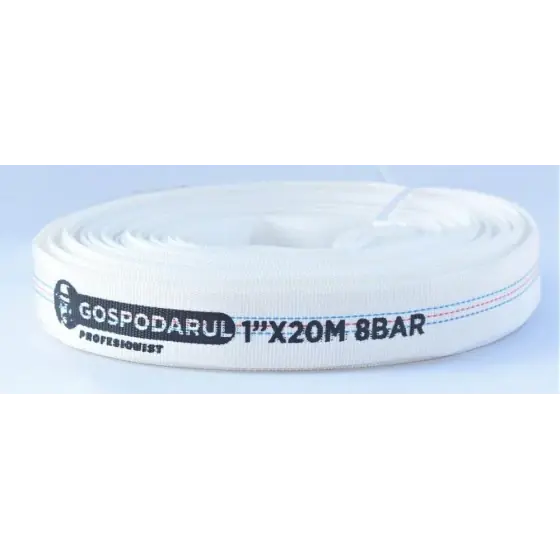 Ofertă exclusivă Furtun Pompieri - Pvc Panzat - 1'' - ø 25Mm - 8 Bar - Tip D - 20M
