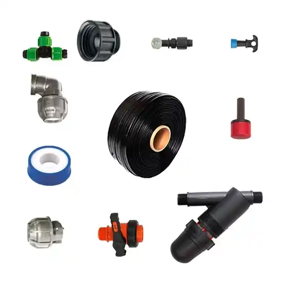 Kit picurare pentru gradina si solar, banda de picurare, distanta intre gauri 10 cm, conectare la bazin tip IBC, suprafata 100 metri patrati, SemPlus Livrare expres