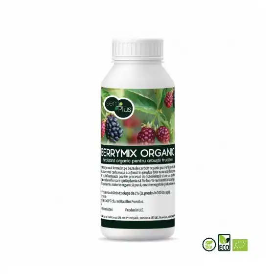 Reducere extra Fertilizant organic pentru arbustii fructiferi, BerryMix Organic 1 litru, SemPlus
