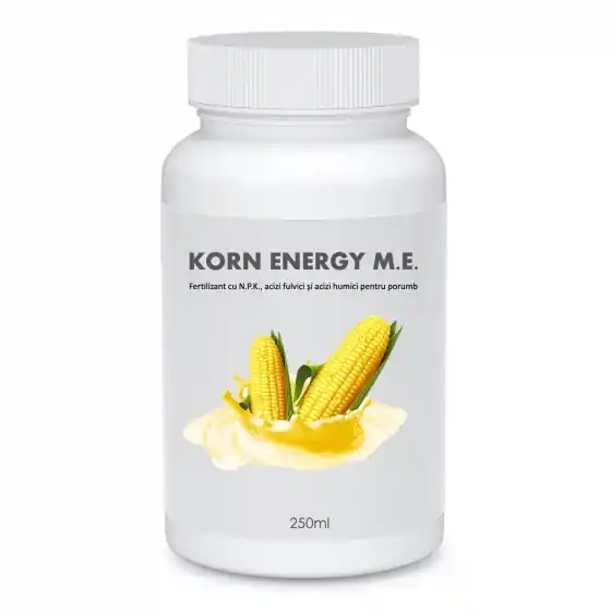 Fertilizant cu NPK, acizi humici si acizi fulvici pentru porumb, Korn Energy M.E., 250 ml, SemPlus Ofertă