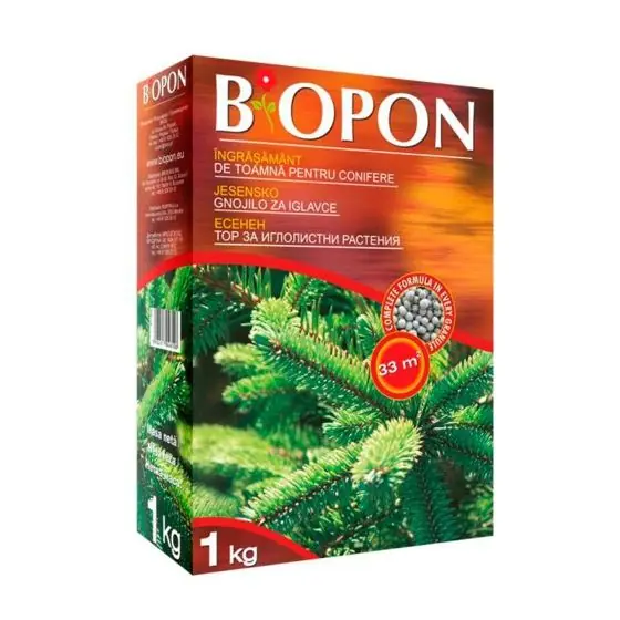 Plată securizată Ingrasamant de toamna pentru conifere Biopon, 1kg