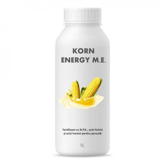 Cel mai vândut Fertilizant cu NPK, acizi humici si acizi fulvici pentru porumb, Korn Energy M.E, 1 litru