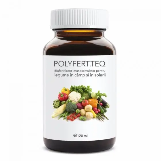 Vezi acum Biofortificant imunostimulator pentru legume in camp si solarii, arbusti si pomi fructiferi, POLYFERT.TEQ, 120 ml