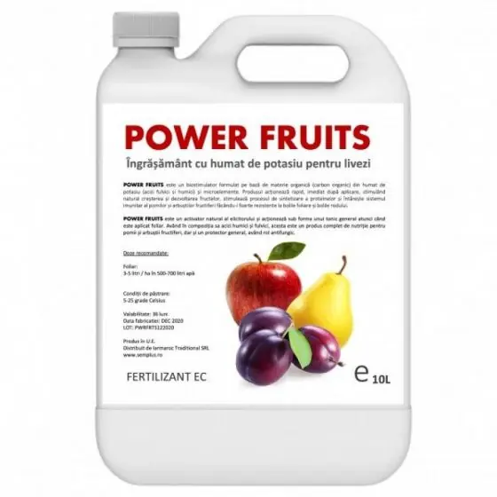 Ingrasamant cu humat de potasiu pentru livezi, Power Fruits, 10 litri Super ofertă