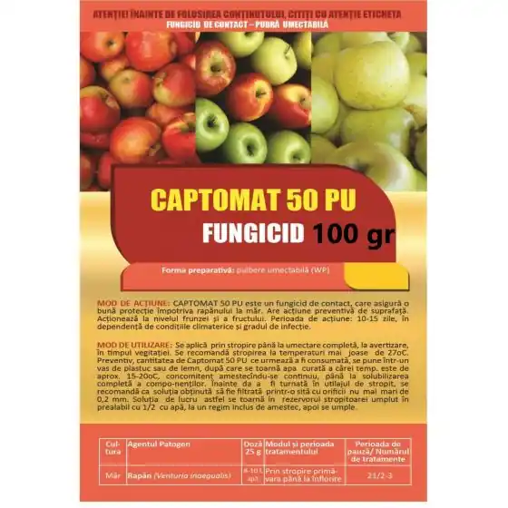 Premium Fungicid Captomat 50PU, 100 gr