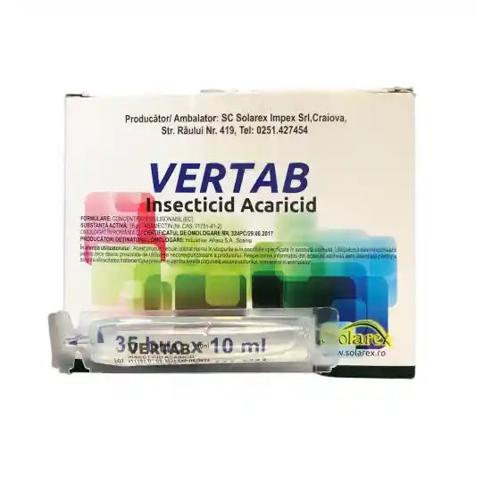 Lichidare de stoc Insecticid acaricid Vertab, 10 ml-abamectin 1.8%