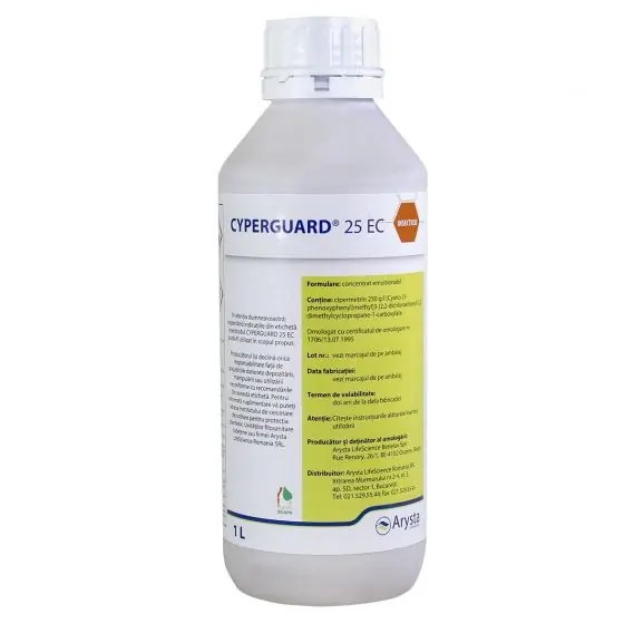 Preferatul clienților Insecticid Cyperguard 25 EC, 1 L