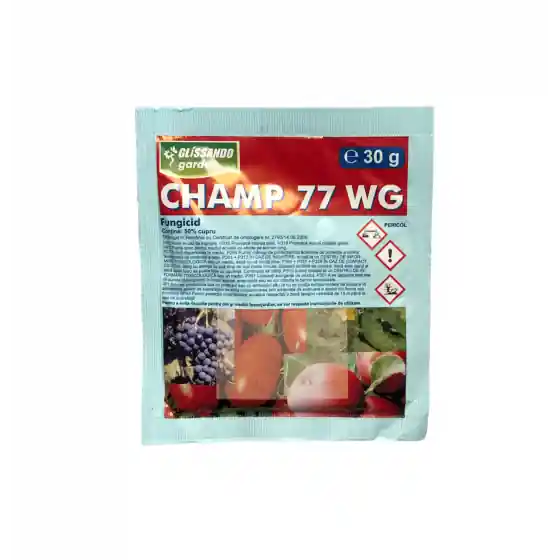 Preț mic Fungicid Champ 77 WG , 30 grame(hidroxid de cupru 50)