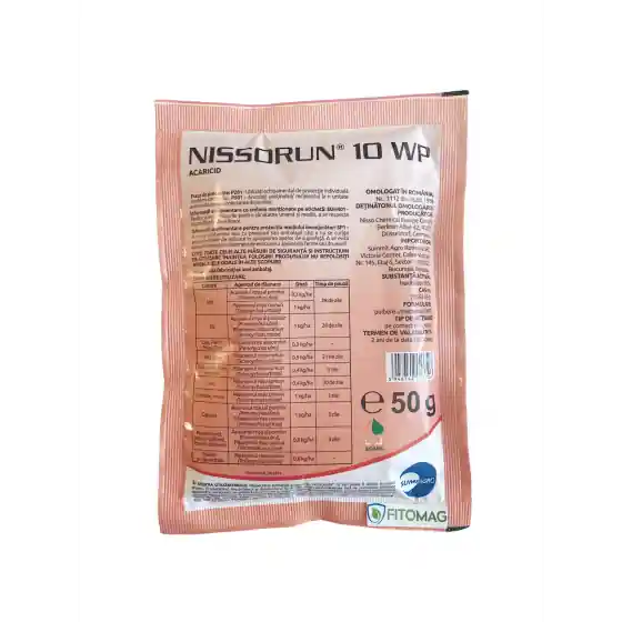 Doar azi Insecticid-acaricid Nissorun 10 WP, 50 grame - Hexithiazox 30gr/l