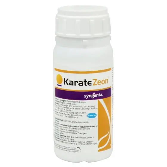 Reducere extra Insecticid contact omida, tripsi, molii Karate Zeon 50 CS, 100 ml-Lambda–cihalotrin - 50 gr/litru