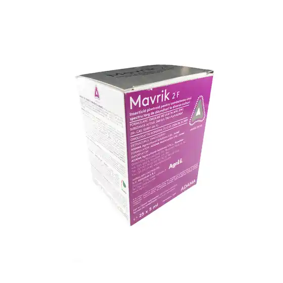 Ultima șansă Insecticid contact paduche, trips, afide Mavrik 2 F, 5 ml- Tau-fluvalinat - 240 gr/litru