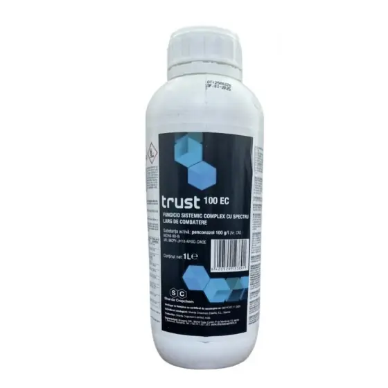 Popular Fungicid Trust 100 EC, 1 l, Shrada, Penconazol, Pomi, Castraveti, Tomate