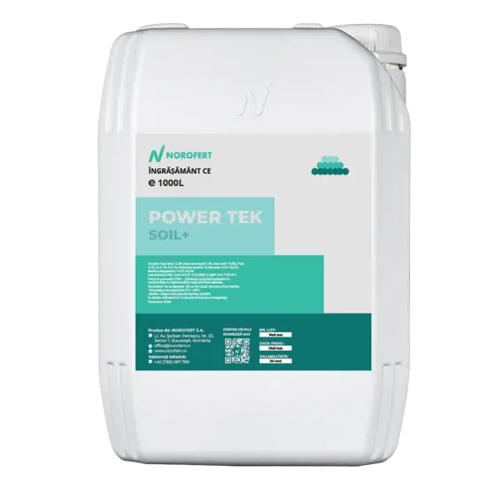 Ofertă limitată Ingrasamant POWER TEK SOIL+, 1000 kg(870 L), Norofert, de sol lichid