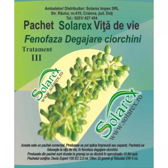 Preț redus Pachet Tratament III, vita de vie, Fenofaza Degajare Ciorchini, pentru 10 litri de apa