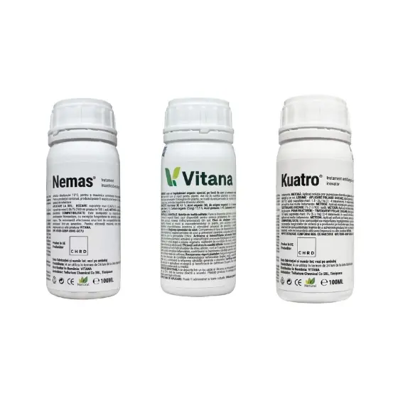 Pachet fermier mic, Insecticid ecologic Nemas, 100 ml + Fertilizant lichid Final K, 100 ml + Tratament antifungic Kuatro, 100 ml Livrare expres