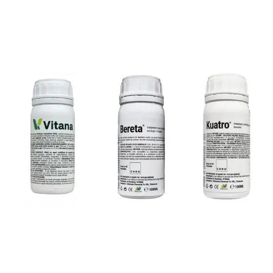 Pachet fermier mic, Fertilizant Cambo, 100 ml + Tratament insecto-acaricid Bereta, 100 ml + Tratament antifungic ecologic Kuatro, 100 ml Reducere extra