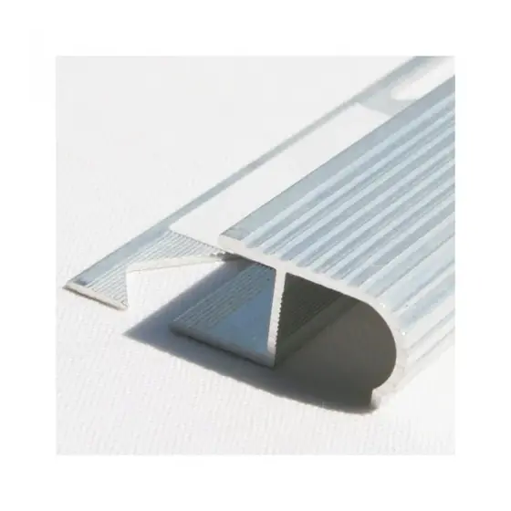 Chilipir Profil pentru treaptă AL2110, din aluminiu, incorporabil, semi-rotund, 2,5m
