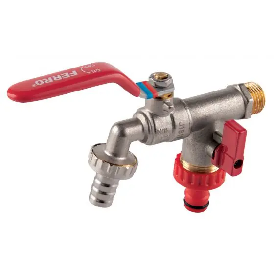 Robinet Dublu Servici F-Comfort 1/2" Cu Doua Iesiri 3/4", Ferro Calitate înaltă